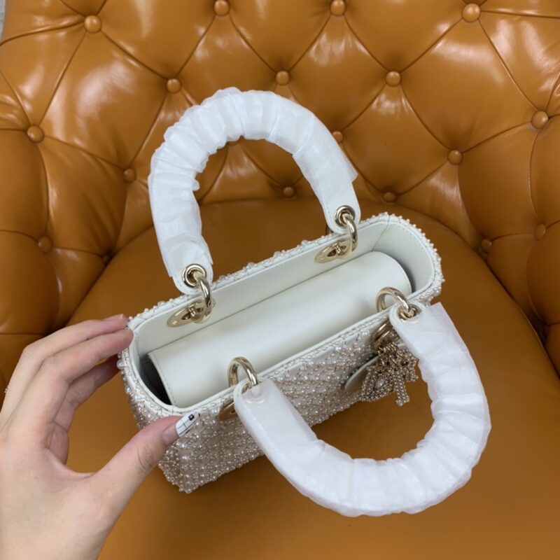 Replica Lady Dior White Pearl - premium-grade designer purse dupe