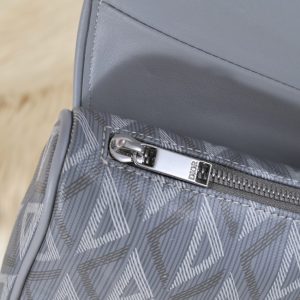 Replica Dior Saddle Bag Diamong Grey - top-tier luxury replica shoulder bag