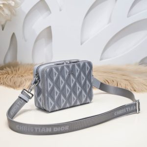 Replica Dior Zipped Pouch Diamond Blue 8 Replica Dior Zipped Pouch Diamond Blue - high-quality designer bag clone