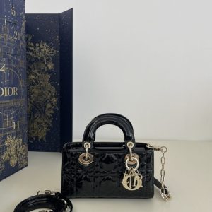 Replica Dior Lady D-Joy Mini Bag Black Patent 1 Replica Dior Lady D-Joy Mini Bag Black Patent - high-end fake designer purse