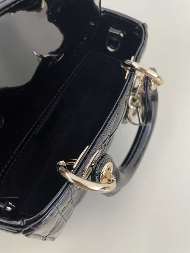 Replica Dior Lady D-Joy Mini Bag Black Patent 3 Replica Dior Lady D-Joy Mini Bag Black Patent - elite superclone designer purse