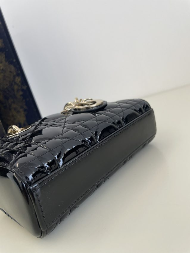 Replica Dior Lady D-Joy Mini Bag Black Patent 5 Replica Dior Lady D-Joy Mini Bag Black Patent - elite superclone designer purse