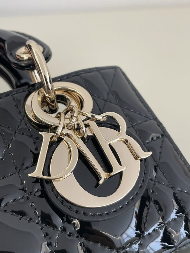 Replica Dior Lady D-Joy Mini Bag Black Patent 6 Replica Dior Lady D-Joy Mini Bag Black Patent - authentic-look luxury purse replica