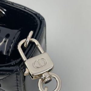 Replica Dior Lady D-Joy Mini Bag Black Patent 8 Replica Dior Lady D-Joy Mini Bag Black Patent - top-tier luxury replica shoulder bag