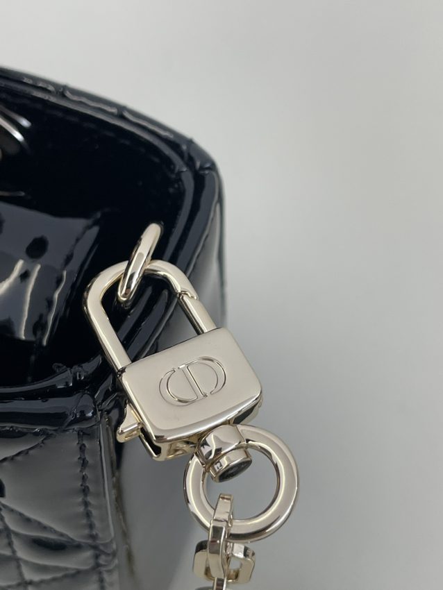 Replica Dior Lady D-Joy Mini Bag Black Patent 8 Replica Dior Lady D-Joy Mini Bag Black Patent - top-tier luxury replica shoulder bag