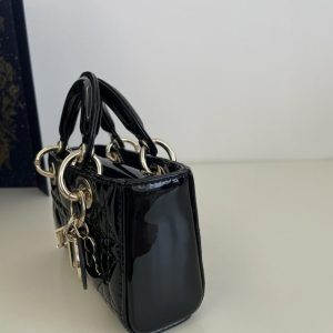 Replica Dior Lady D-Joy Mini Bag Black Patent 9 Replica Dior Lady D-Joy Mini Bag Black Patent - premium-grade designer purse dupe