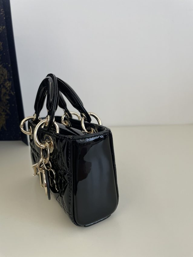Replica Dior Lady D-Joy Mini Bag Black Patent 9 Replica Dior Lady D-Joy Mini Bag Black Patent - premium-grade designer purse dupe