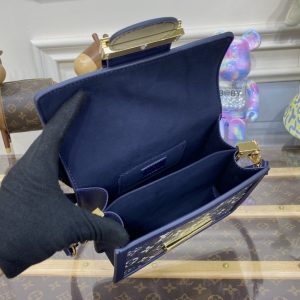 Replica Louis Vuitton Dauphine Mini Blue 8 Replica Louis Vuitton Dauphine Mini Blue - near-authentic luxury replica handbag