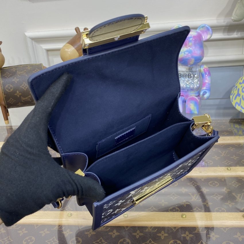 Replica Louis Vuitton Dauphine Mini Blue 8 Replica Louis Vuitton Dauphine Mini Blue - near-authentic luxury replica handbag