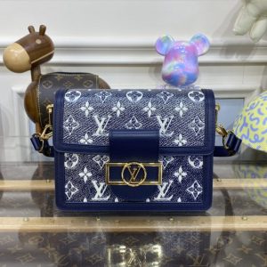 Replica Louis Vuitton Dauphine Mini Blue 1 Replica Louis Vuitton Dauphine Mini Blue - high-accuracy replica luxury purse