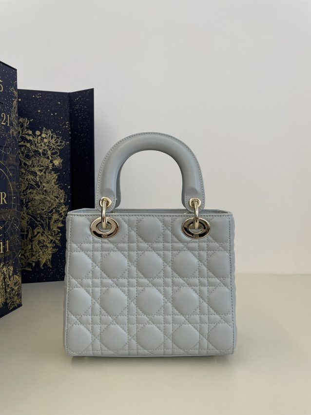 Replica Lady Dior Sky Blue ABC - authentic-look luxury purse replica