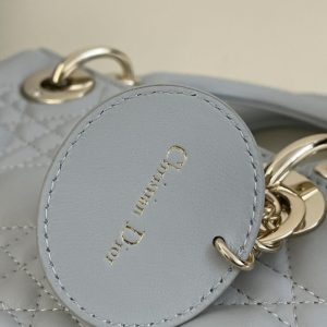 Replica Lady Dior Sky Blue ABC - premium 1:1 fake handbag model