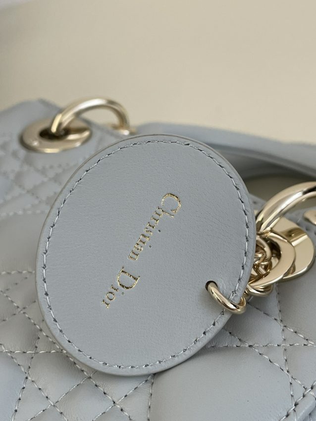 Replica Lady Dior Sky Blue ABC - premium 1:1 fake handbag model