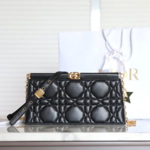 Replica Dior Miss Caro Noire Clutch 1 Replica Dior Miss Caro Noire Clutch - premium-grade designer purse dupe