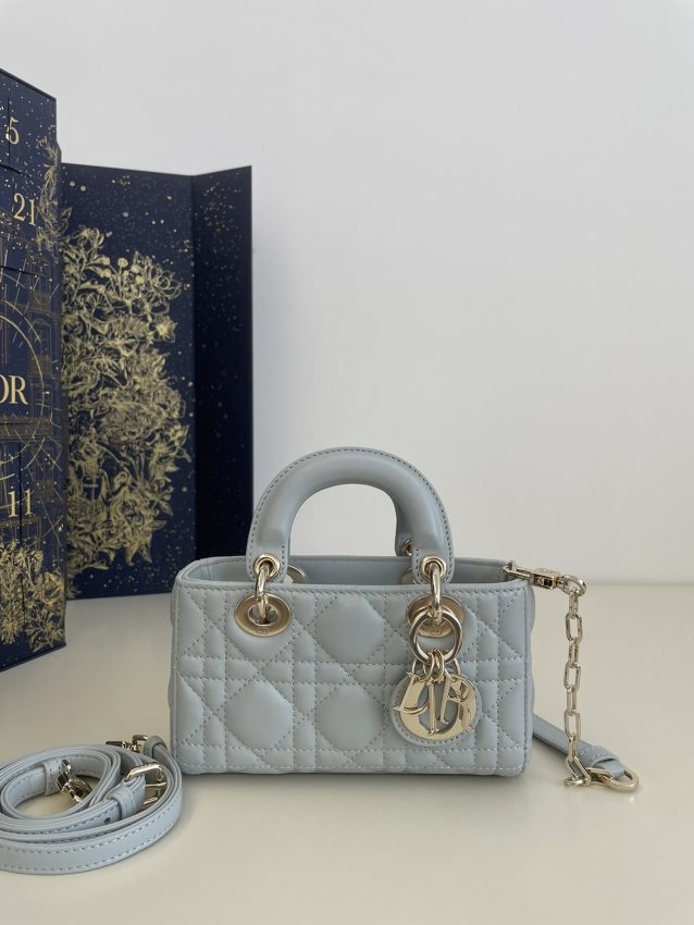 Replica Dior Lady D-Joy Mini Bag Sky Blue 1 Replica Dior Lady D-Joy Mini Bag Sky Blue - top-rated replica designer bag