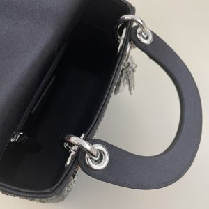 Replica Lady Dior Mini Satin Black 2 Replica Lady Dior Mini Satin Black - premium-grade designer purse dupe