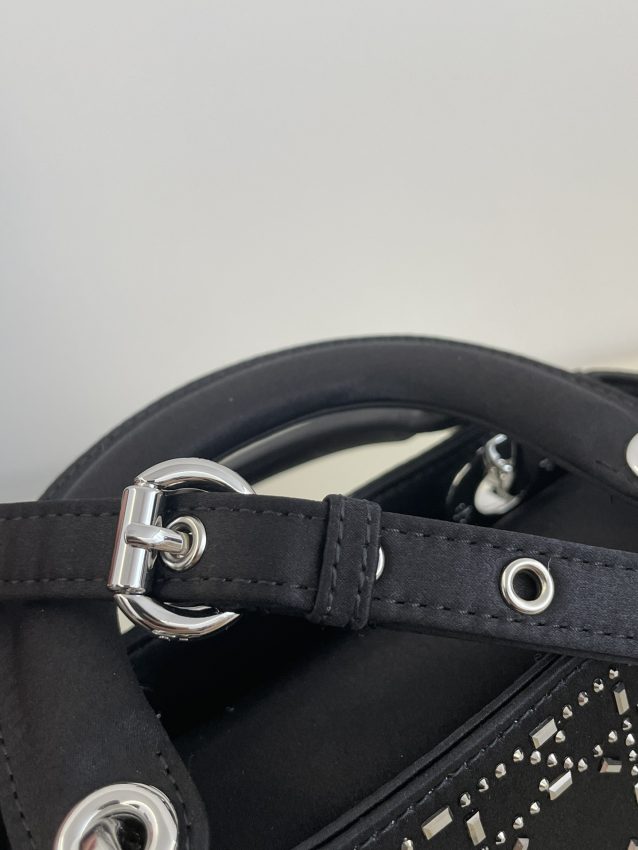 Replica Lady Dior Mini Satin Black 4 Replica Lady Dior Mini Satin Black - near-authentic luxury replica handbag