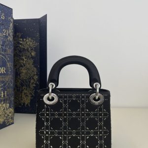 Replica Lady Dior Mini Satin Black 6 Replica Lady Dior Mini Satin Black - ultra-realistic fake designer tote
