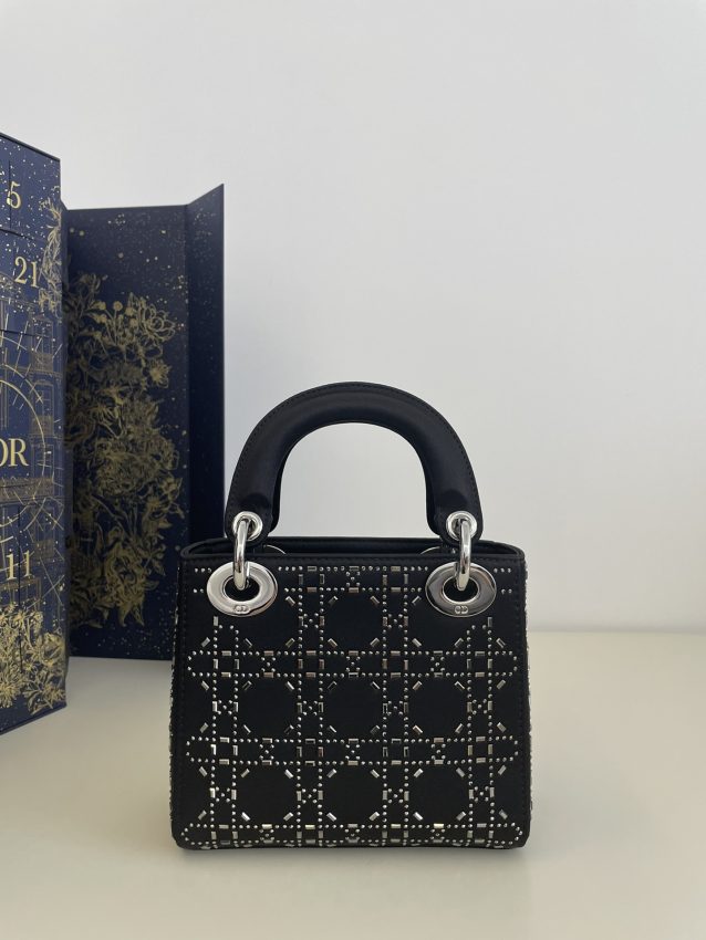 Replica Lady Dior Mini Satin Black 6 Replica Lady Dior Mini Satin Black - ultra-realistic fake designer tote