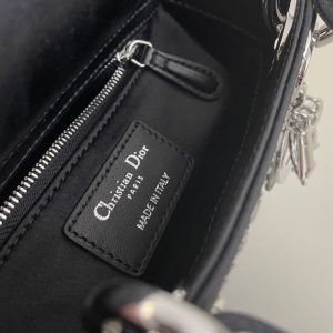 Replica Lady Dior Mini Satin Black 7 Replica Lady Dior Mini Satin Black - authentic-look luxury purse replica