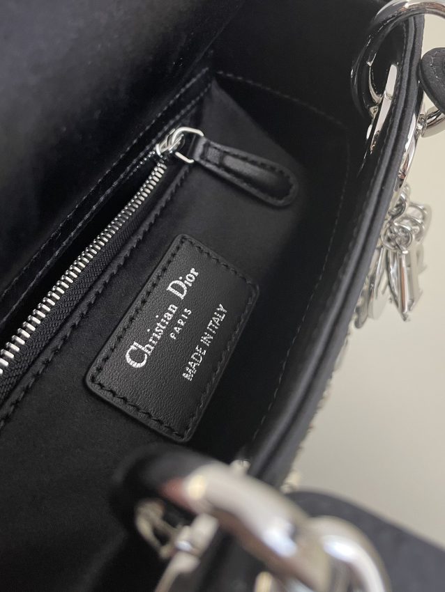 Replica Lady Dior Mini Satin Black 7 Replica Lady Dior Mini Satin Black - authentic-look luxury purse replica