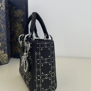 Replica Lady Dior Mini Satin Black 9 Replica Lady Dior Mini Satin Black - authentic-look luxury purse replica