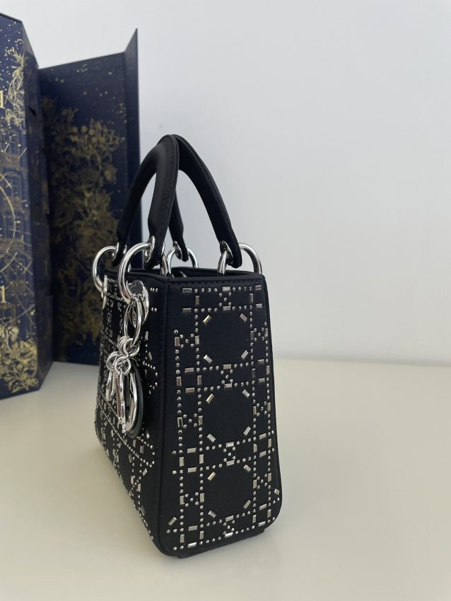 Replica Lady Dior Mini Satin Black 9 Replica Lady Dior Mini Satin Black - authentic-look luxury purse replica