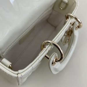 Replica Dior Lady D-Joy Mini Bag White Patent 5 Replica Dior Lady D-Joy Mini Bag White Patent - high-end fake designer purse