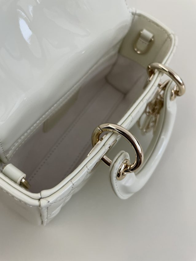 Replica Dior Lady D-Joy Mini Bag White Patent 5 Replica Dior Lady D-Joy Mini Bag White Patent - high-end fake designer purse