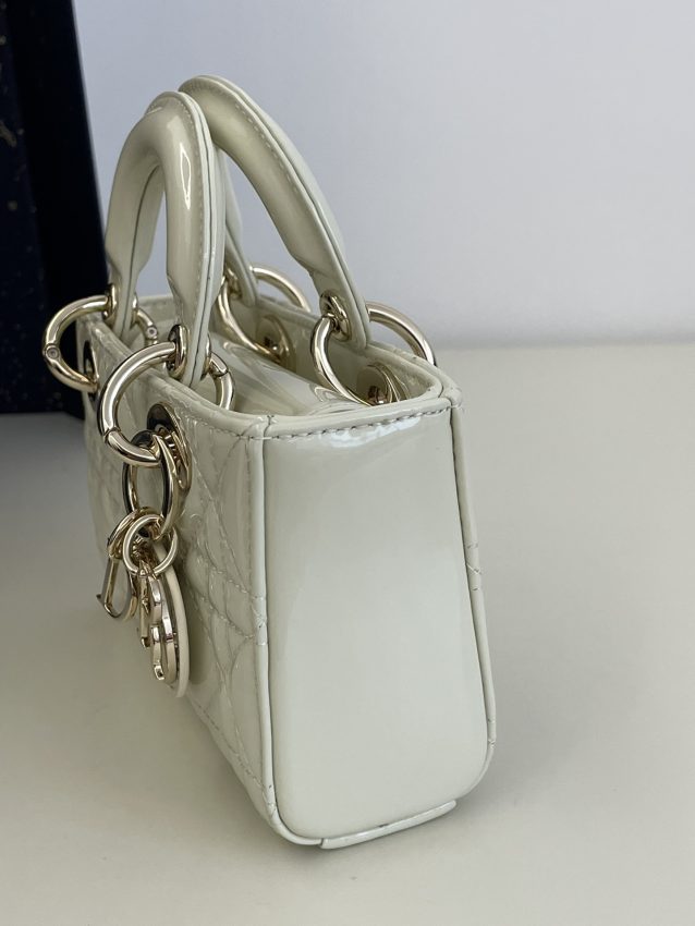 Replica Dior Lady D-Joy Mini Bag White Patent 6 Replica Dior Lady D-Joy Mini Bag White Patent - high-end fake designer purse