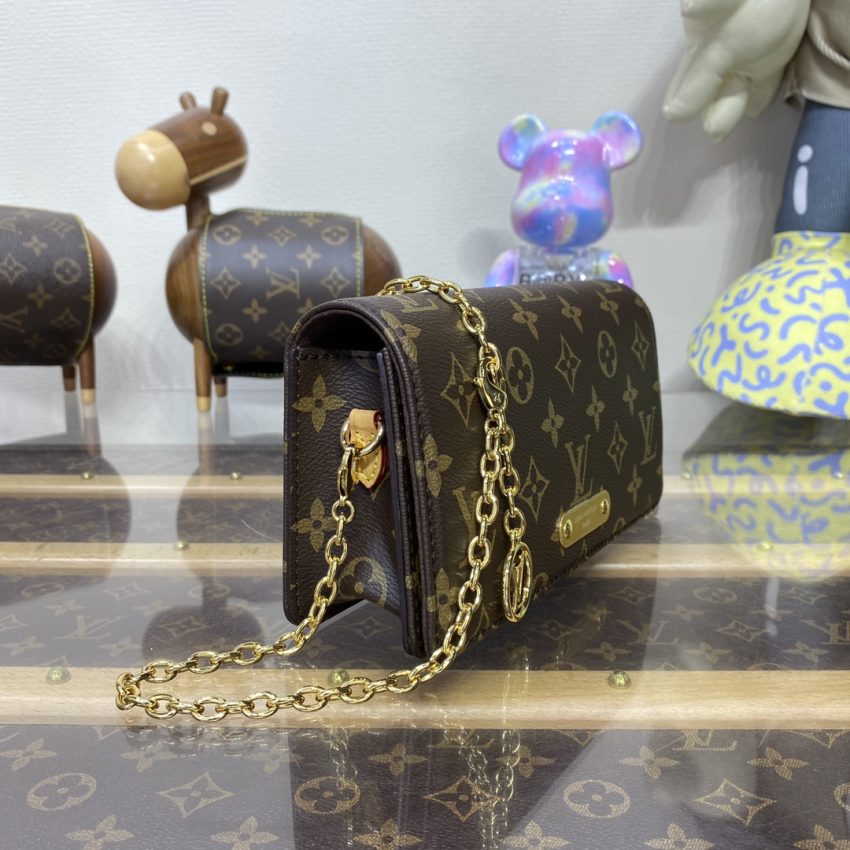 Replica Louis Vuitton Wallet On Chain Lily Brown - realistic designer-inspired fake bag