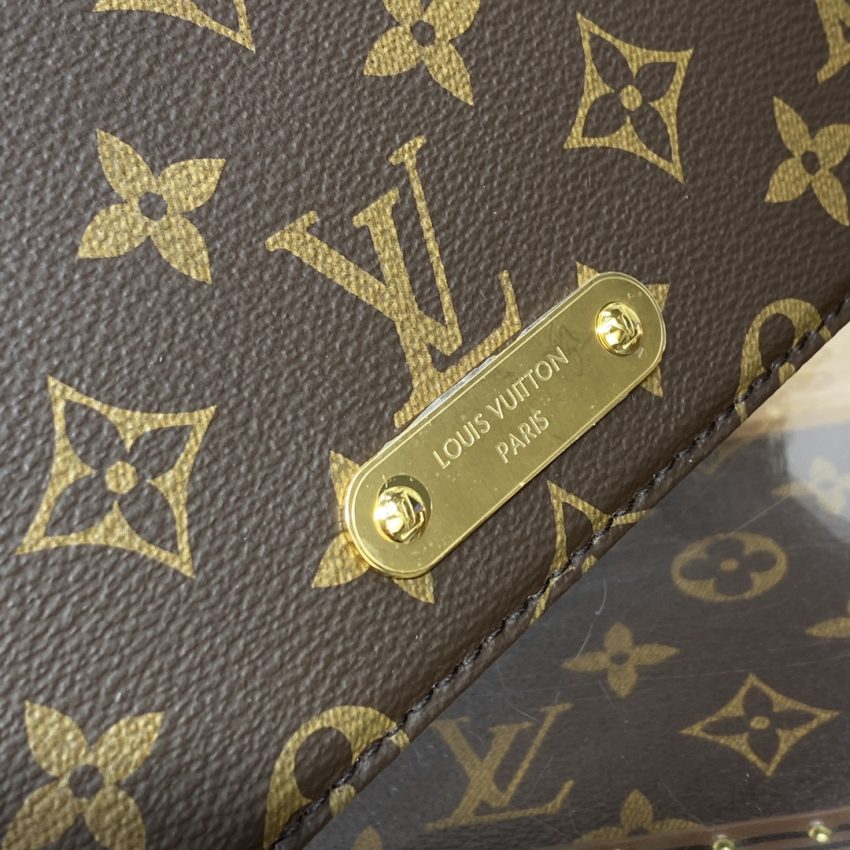Replica Louis Vuitton Wallet On Chain Lily Brown - near-authentic luxury replica handbag