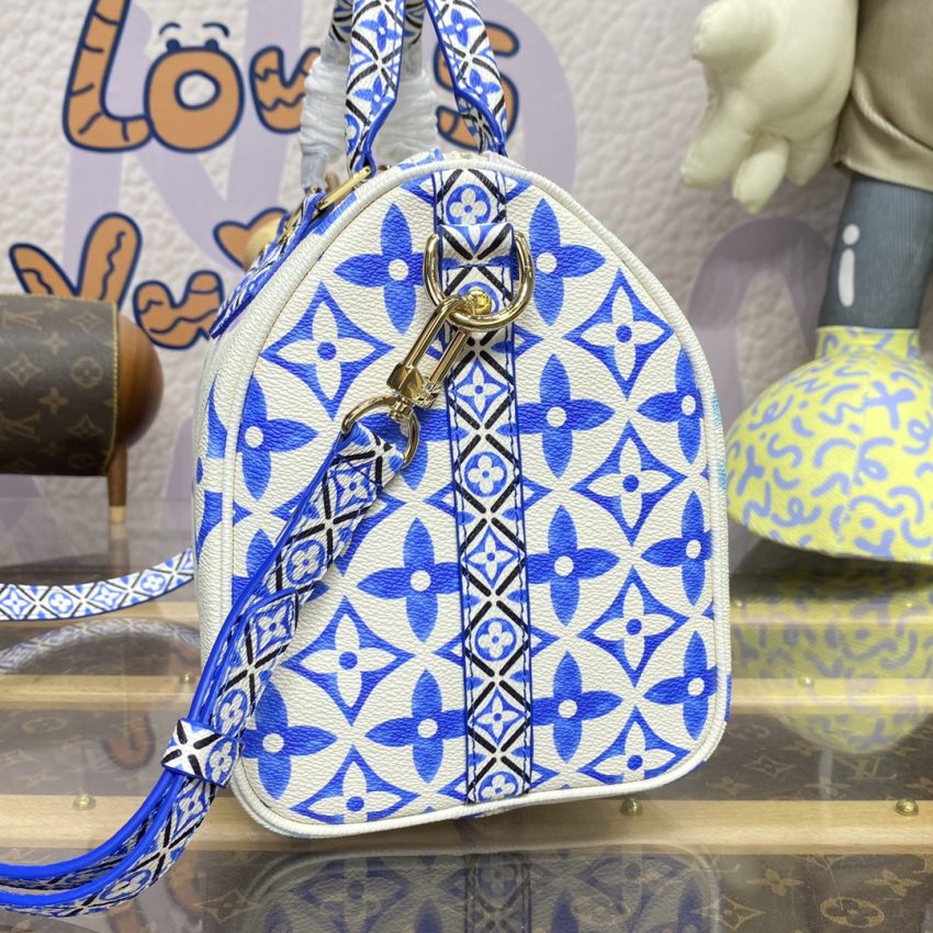 Replica Louis Vuitton Speedy Bandouliere 25 Blue - realistic designer-inspired fake bag