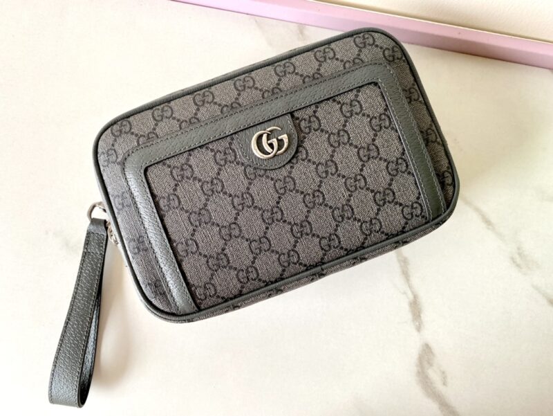 Replica Gucci Ophidia GG Clutch Grey 3 Replica Gucci Ophidia GG Clutch Grey - ultra-realistic fake designer tote