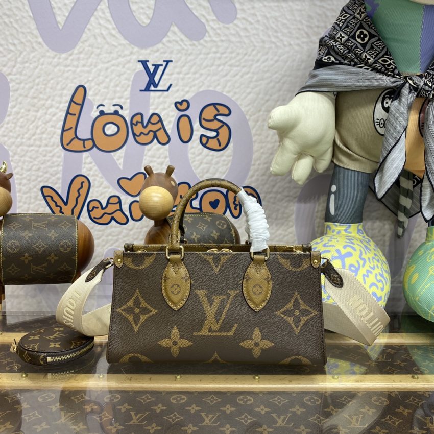 Replica LV OnTheGo East West Brown 5 Replica LV OnTheGo East West Brown - high-end fake designer purse