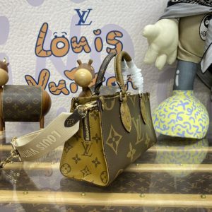 Replica LV OnTheGo East West Brown 7 Replica LV OnTheGo East West Brown - ultra-realistic fake designer tote