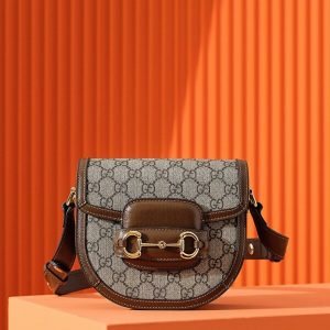 Replica Gucci Horsebit 1995 Semi-circular Canvas 3 Replica Gucci Horsebit 1995 Semi-circular Canvas - near-authentic luxury replica handbag
