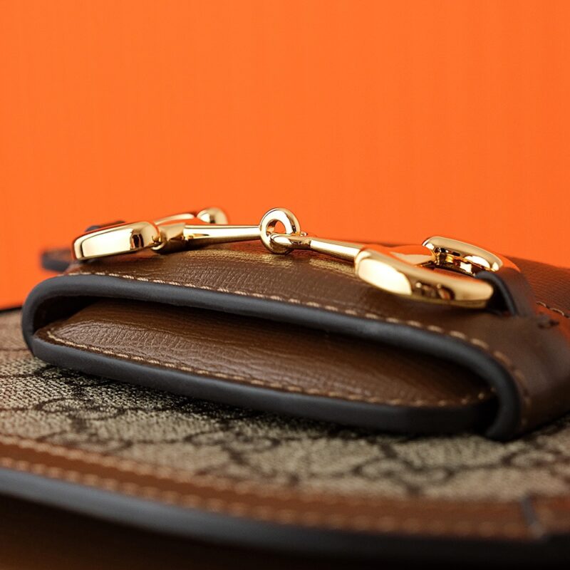 Replica Gucci Horsebit 1995 Semi-circular Canvas 12 Replica Gucci Horsebit 1995 Semi-circular Canvas - top-tier luxury replica shoulder bag