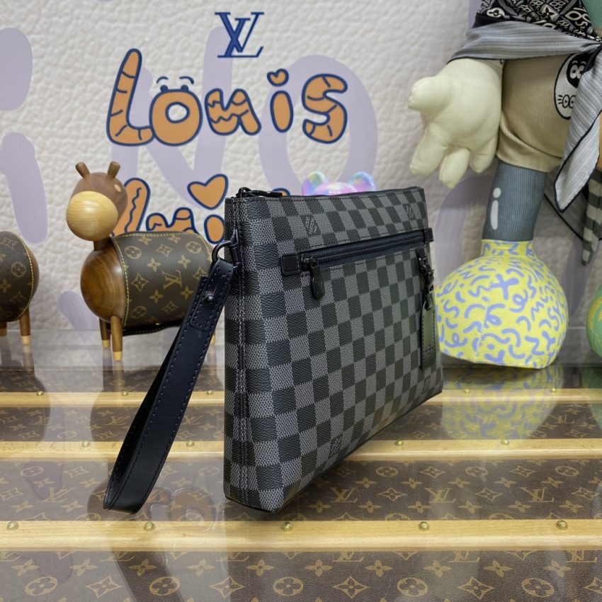 Replica Louis Vuitton Takeoff Pouch Black Grid 9 Replica Louis Vuitton Takeoff Pouch Black Grid - near-authentic luxury replica handbag