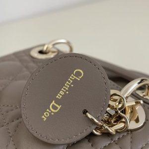 Replica Lady Dior Mini Dark Beige 4 Replica Lady Dior Mini Dark Beige - realistic designer-inspired fake bag