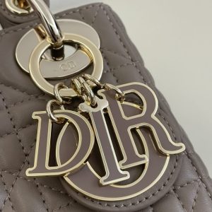 Replica Lady Dior Mini Dark Beige 5 Replica Lady Dior Mini Dark Beige - realistic designer-inspired fake bag