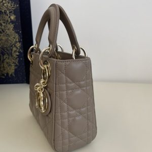 Replica Lady Dior Mini Dark Beige 6 Replica Lady Dior Mini Dark Beige - ultra-realistic fake designer tote