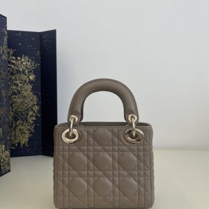 Replica Lady Dior Mini Dark Beige 3 Replica Lady Dior Mini Dark Beige - premium-grade designer purse dupe