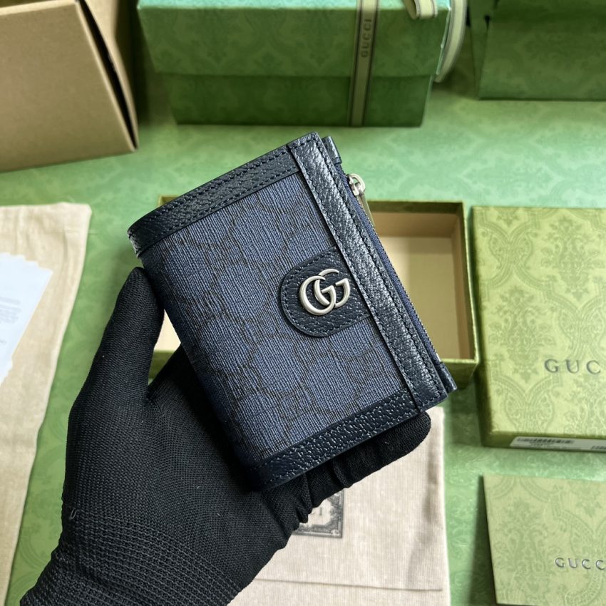 Replica Gucci Ophidia Compact Wallet Black 1 Replica Gucci Ophidia Compact Wallet Black - high-end fake designer purse