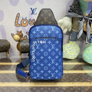 Replica Louis Vuitton Avenue Slingbag Blue 1 Replica Louis Vuitton Avenue Slingbag Blue - near-authentic luxury replica handbag