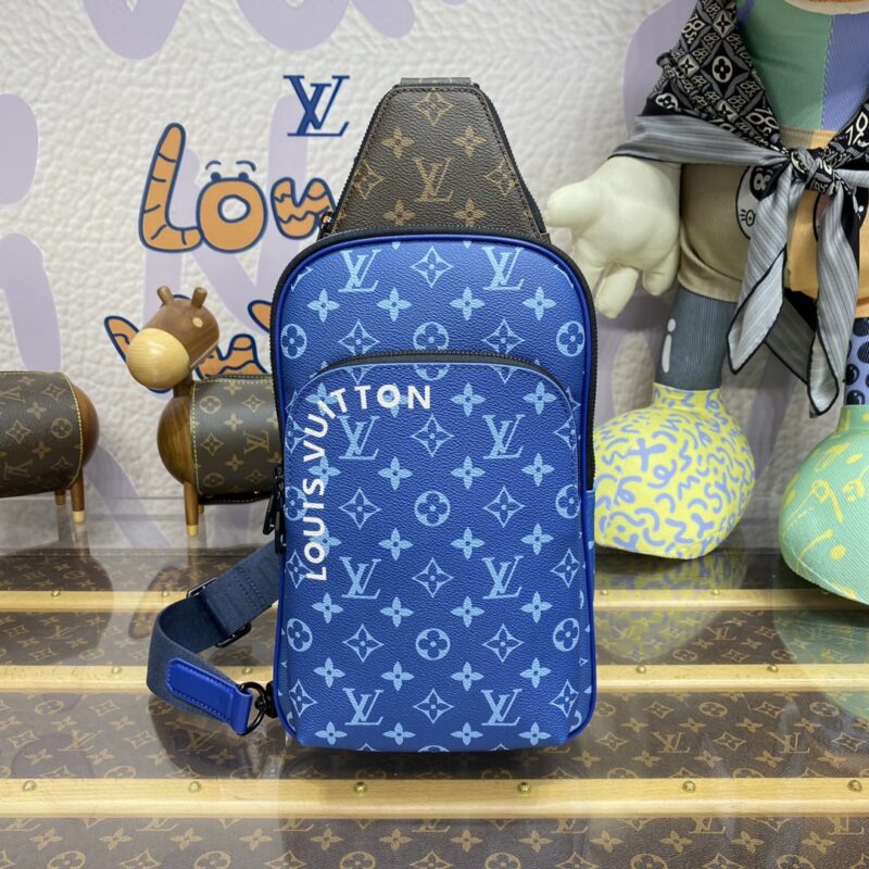 Replica Louis Vuitton Avenue Slingbag Blue 1 Replica Louis Vuitton Avenue Slingbag Blue - near-authentic luxury replica handbag