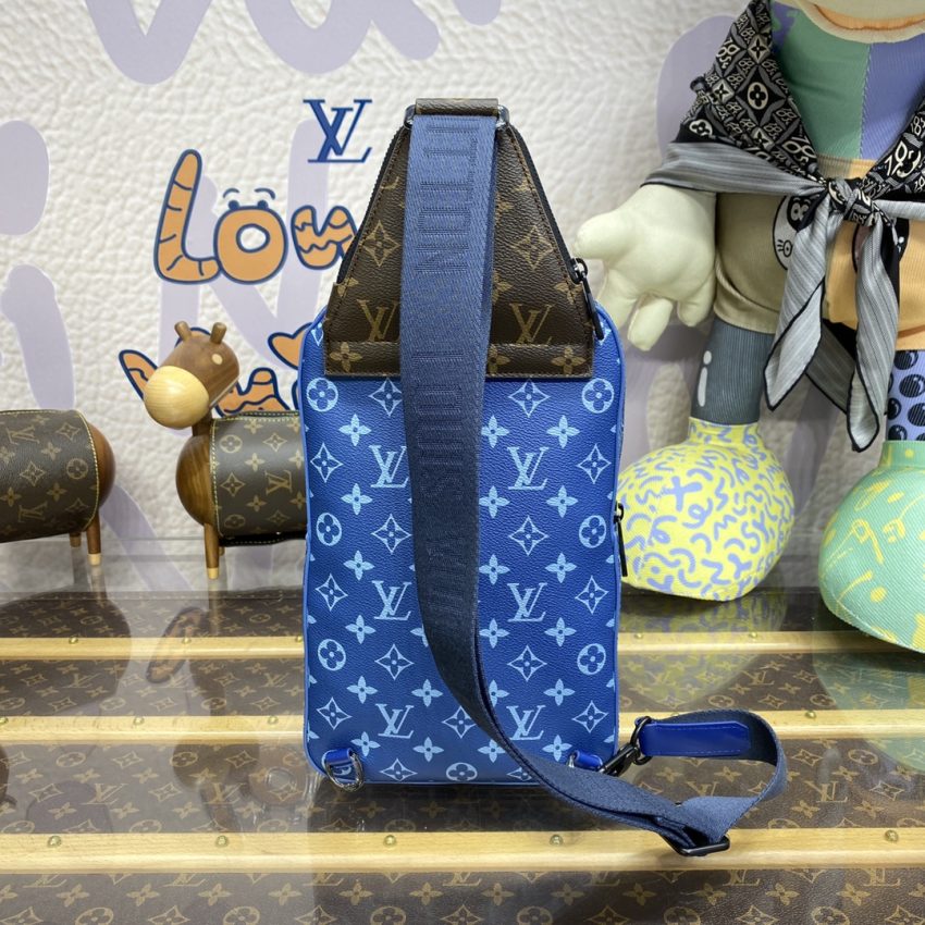 Replica Louis Vuitton Avenue Slingbag Blue 3 Replica Louis Vuitton Avenue Slingbag Blue - high-end fake designer purse