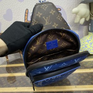 Replica Louis Vuitton Avenue Slingbag Blue 4 Replica Louis Vuitton Avenue Slingbag Blue - high-end fake designer purse
