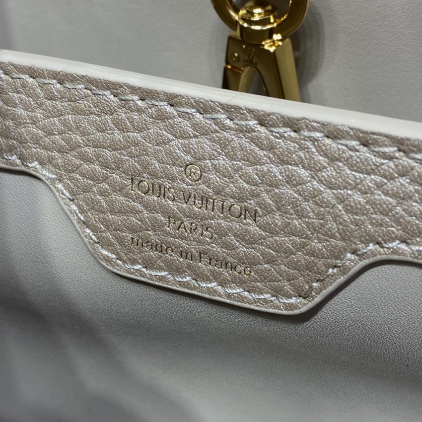 Replica Loius Vuitton Capucines Golden Grey - best quality luxury bag dupe