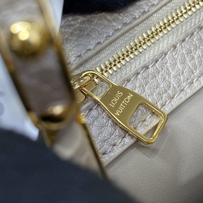 Replica Loius Vuitton Capucines Golden Grey - premium-grade designer purse dupe